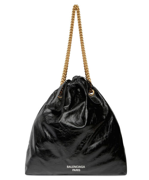 Balenciaga Crush Medium Tote Bag Black
